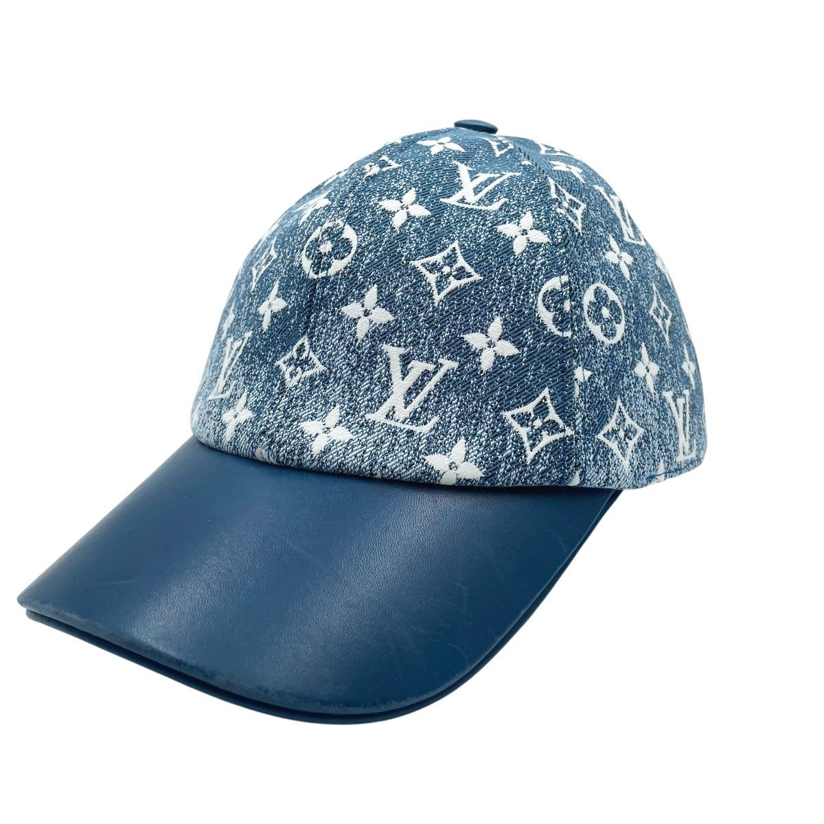 LOUIS VUITTON ルイ ヴィトン デニムキャップ M 77437 ネイビー ユニセックス 帽子 RD