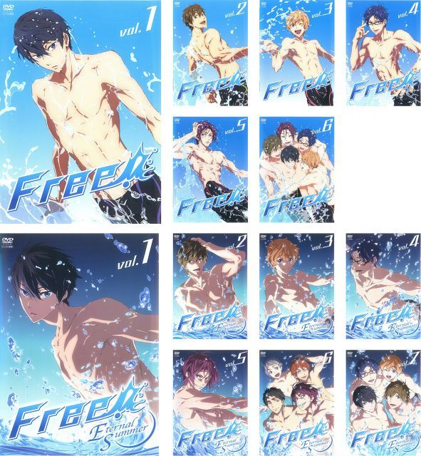 【】【非常に良い】Free! フリー 全6巻 + Eternal Summer 全7巻 [レンタル落ち] 全13巻セット [マーケットプレイスDVDセット商品]