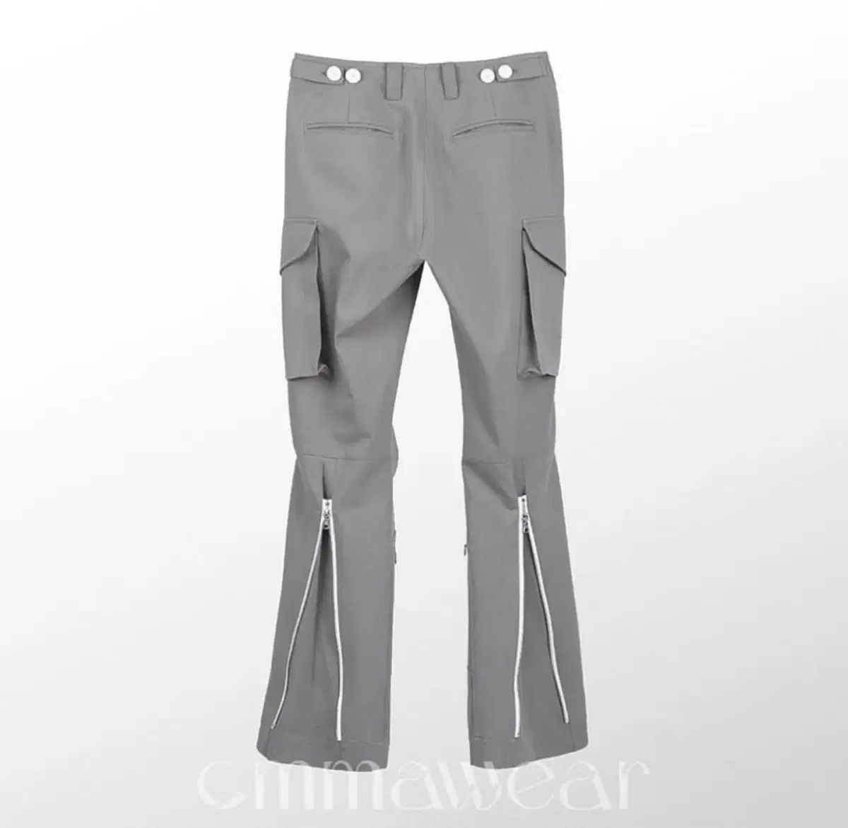 cmmawear 커마웨어 バッグジッパー カーゴ パンツ グレー M