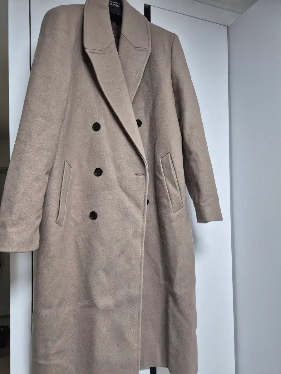 MTR ダディ ショール ダブル ロング コート モカ