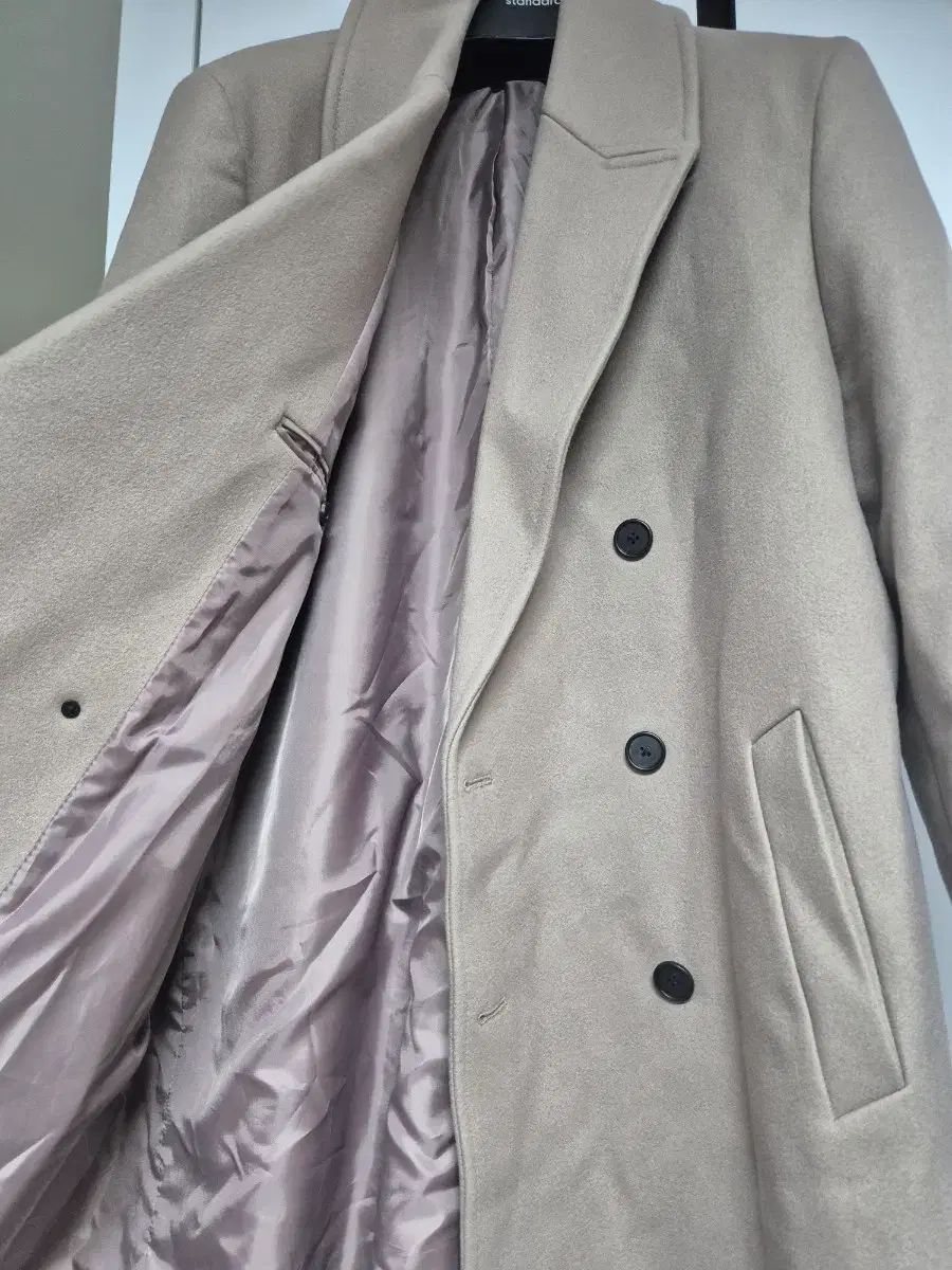 MTR ダディ ショール ダブル ロング コート モカ