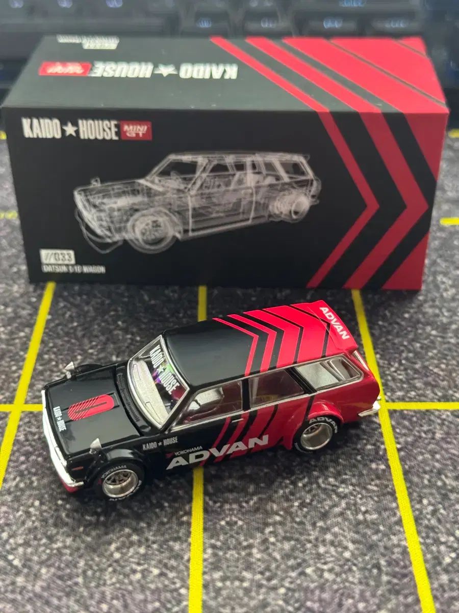 MINIGT カイドハウス 닷선510 ワゴン ADVAN