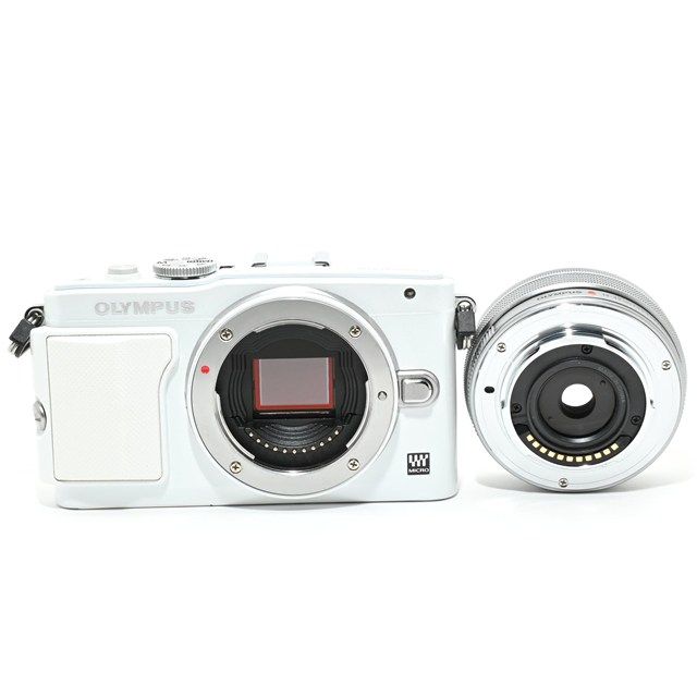 美品＞OLYMPUS PEN Lite E-PL6 EZレンズキット ホワイト｜シャッター数