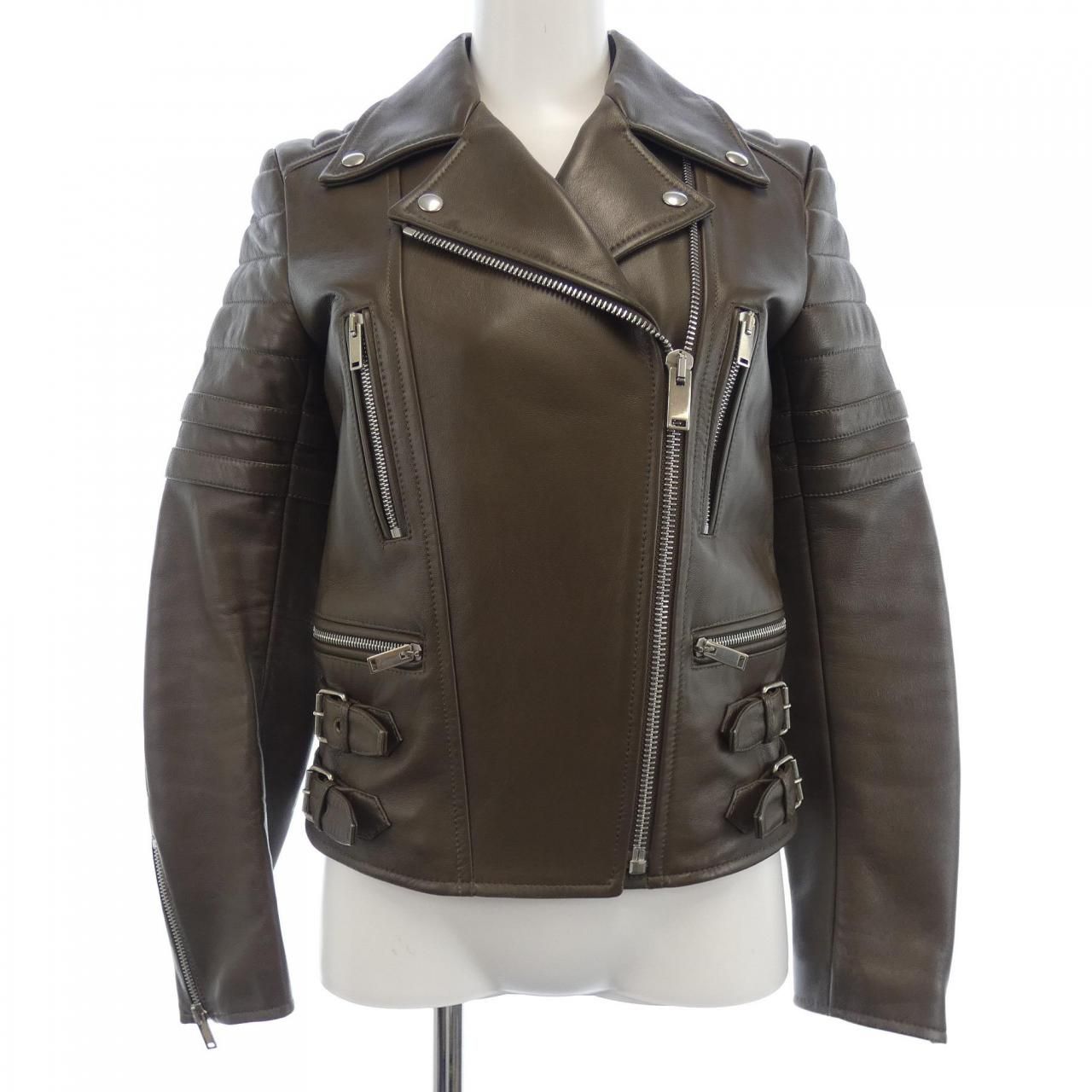 セリーヌ CELINE 2 5 I 90|4533 レザーライダースジャケット