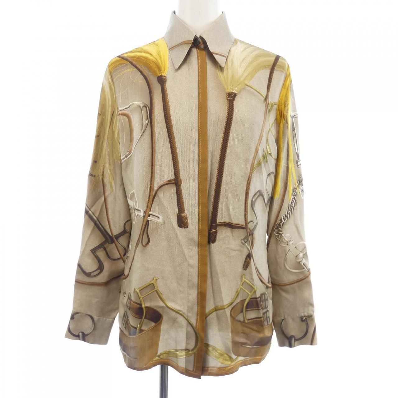 エルメス HERMES CARRES sh 200 ツイルレーヌ シャツ