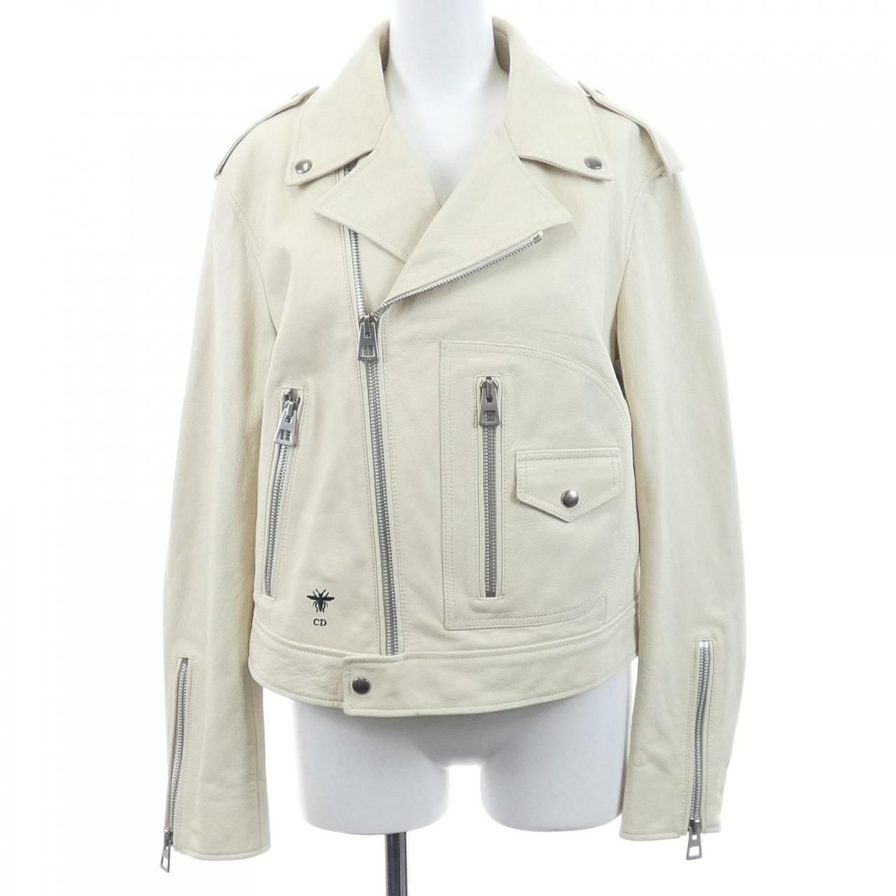 クリスチャンディオール DIOR レザーライダースジャケット
