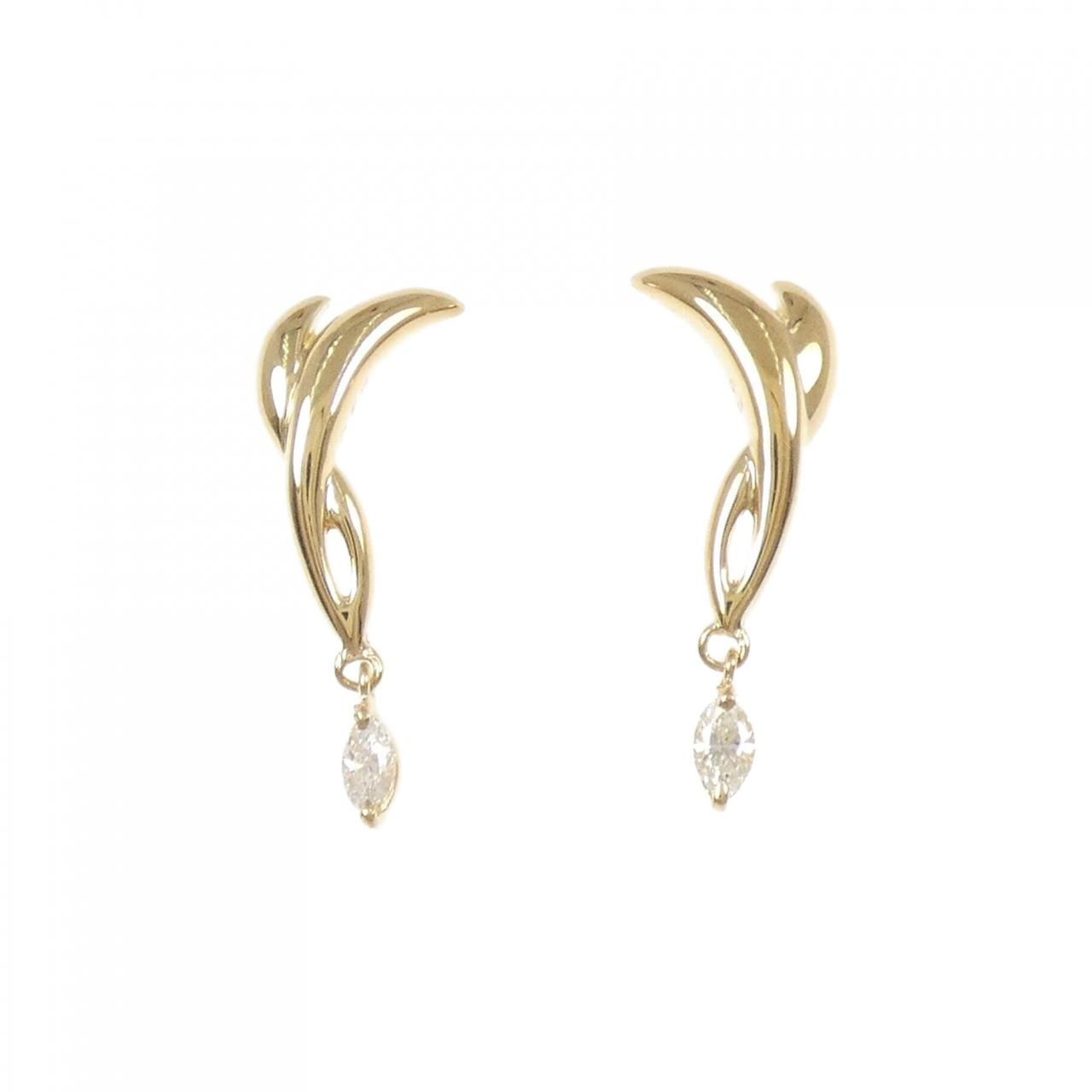 K 18 YG ダイヤモンド ピアス 0 25 CT