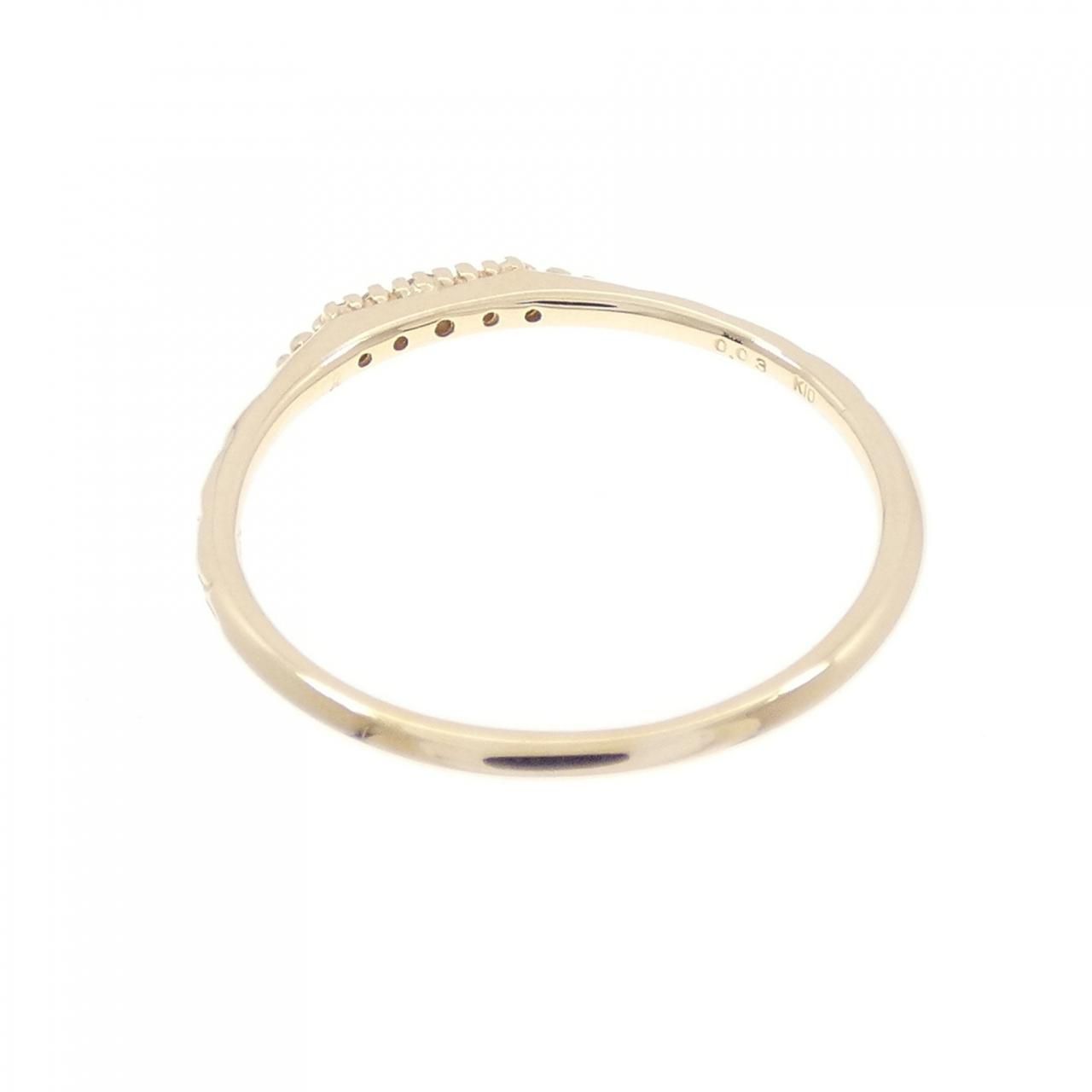 アガット ダイヤモンド リング 0 03 CT ワイドデニム その他 