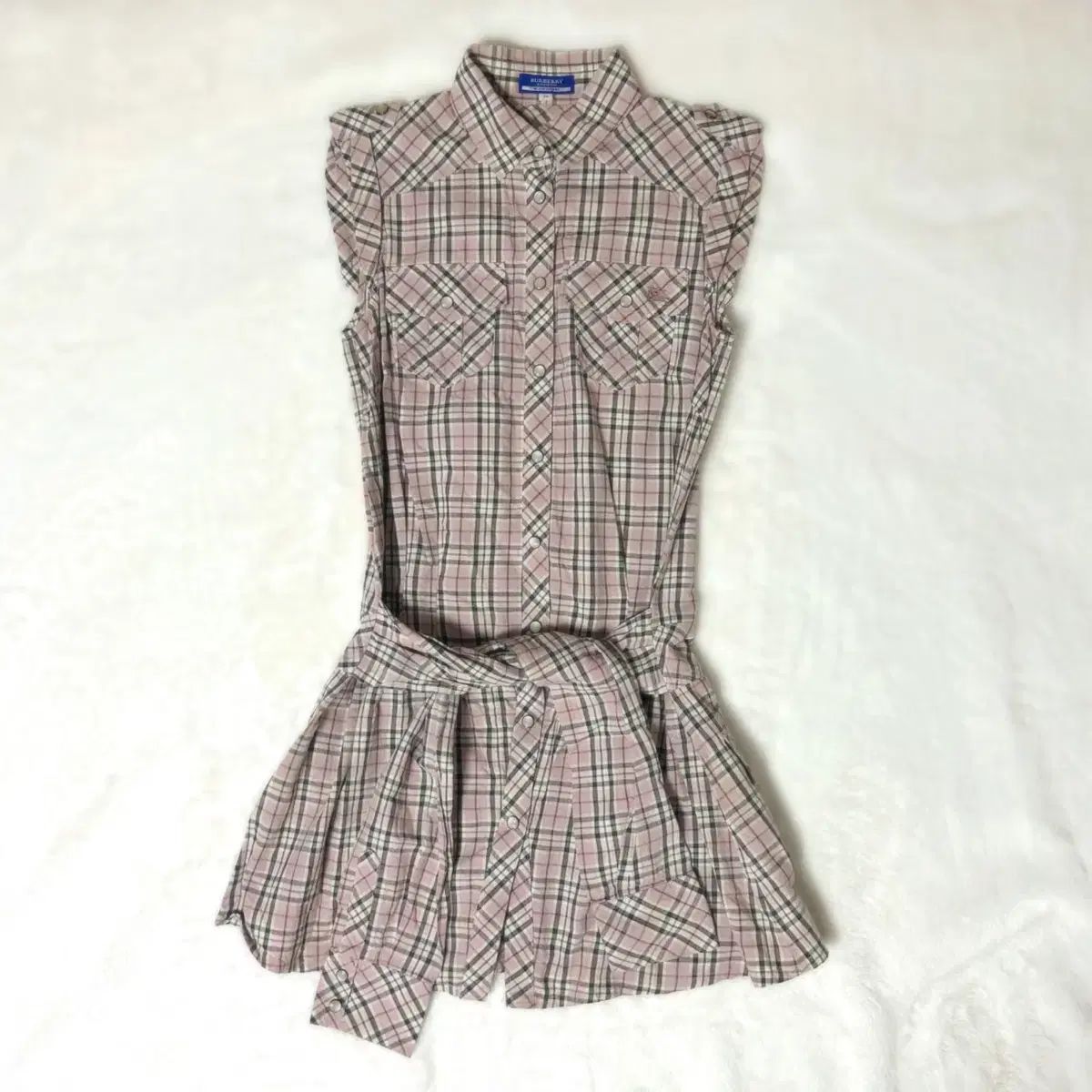 BURBERRY バーバリー 必須アイテム いちごミルク ミニ シャツ ドレス