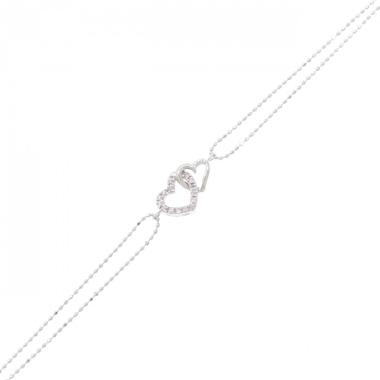 K 10 YG ハート サファイヤ ブレスレット