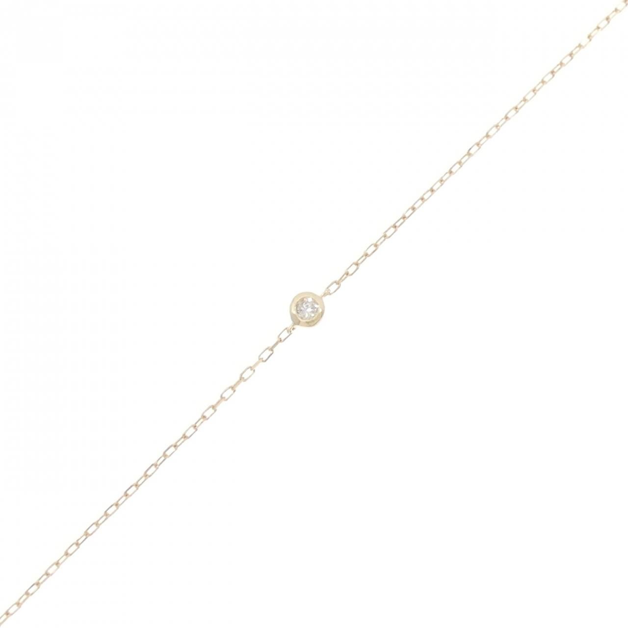 K 10 YG クロス ダイヤモンド ブレスレット 0.04 CT