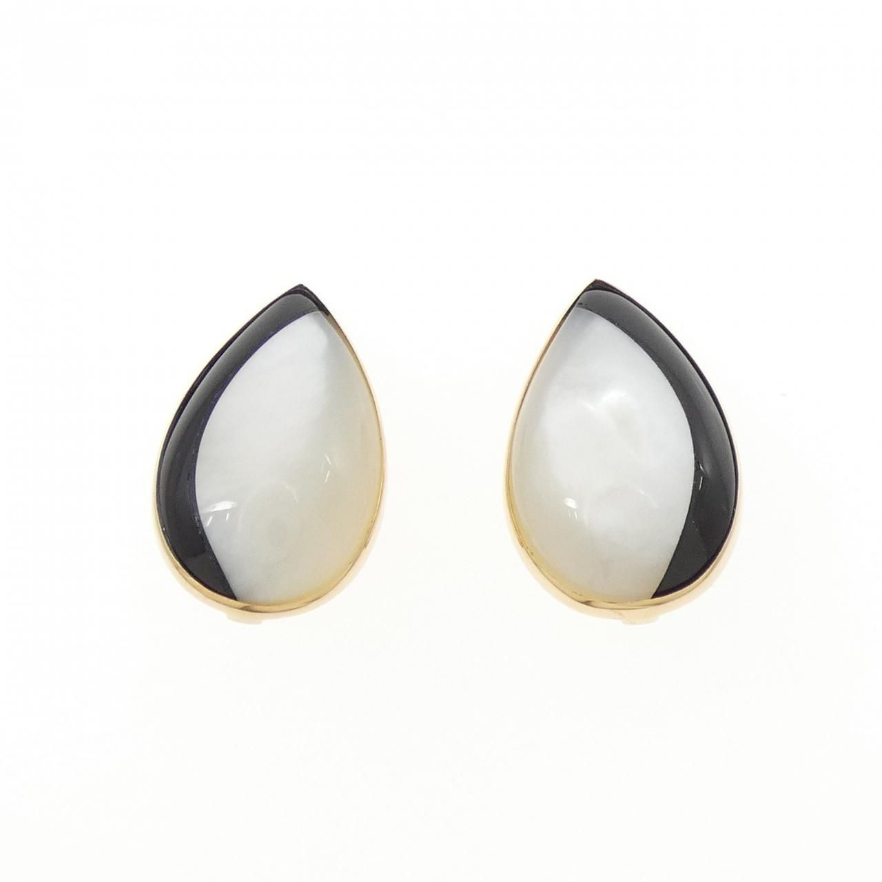 K 18 YG マザーオブパール イヤリング