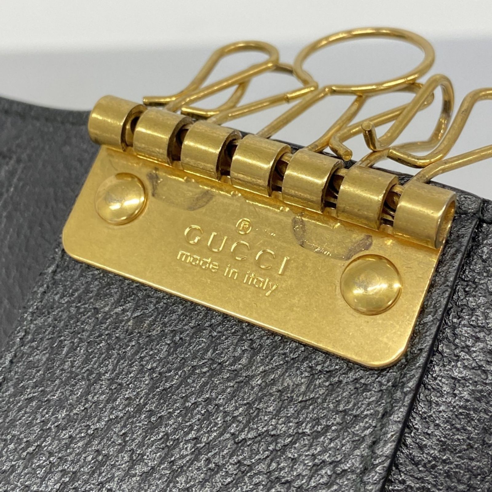  グッチ Gucci キーケース 495071 レザー ブラック メンズ レディース キーケース 小物