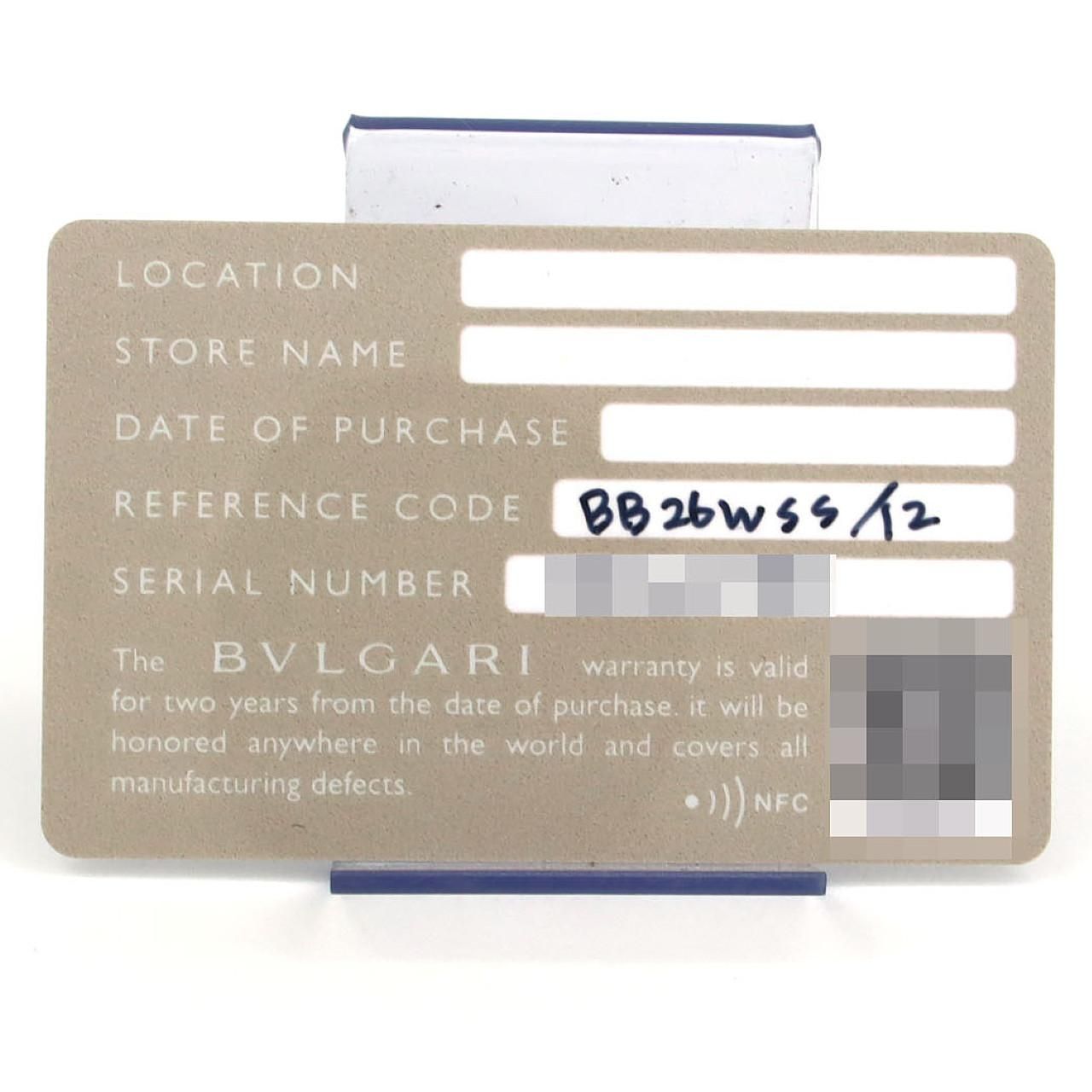  ブルガリ ブルガリブルガリ･12 P BB 26 SS WSS 12 クォーツ 腕時計(クォーツ) 腕時計(アナログ)