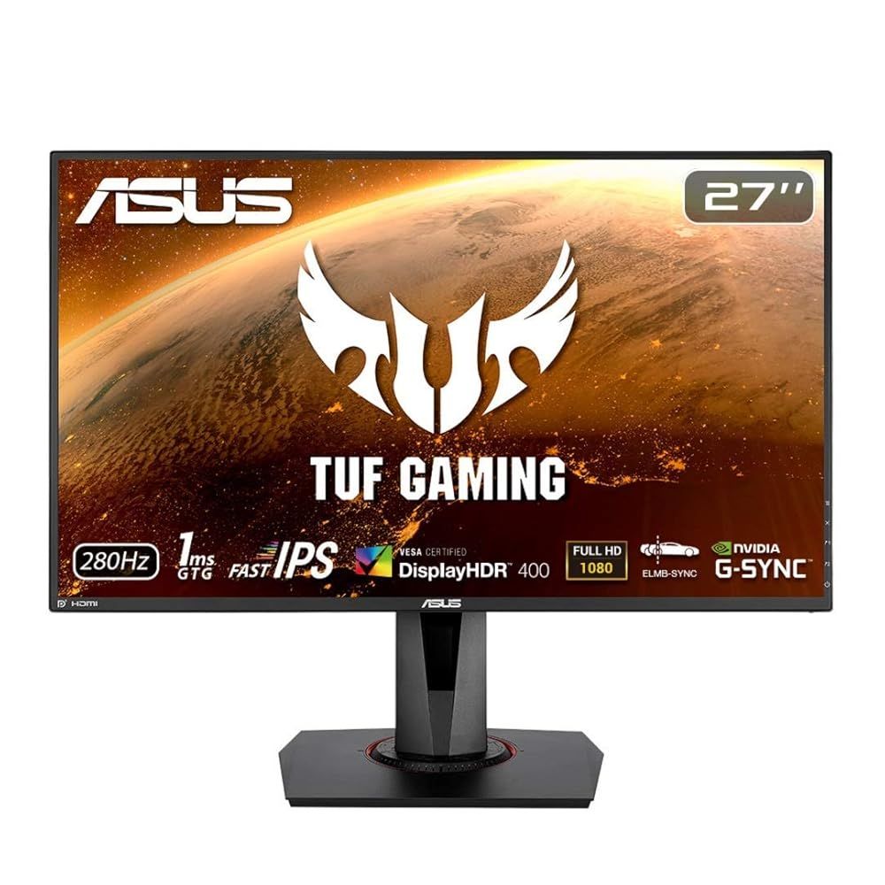 ASUS ゲーミングモニター TUF Gaming VG 279 QM 27インチ フルHD IPS 280 Hz 1 ms HDR HDMI 2 DP G SYNC Compatible ELMB スピーカー 3年保証