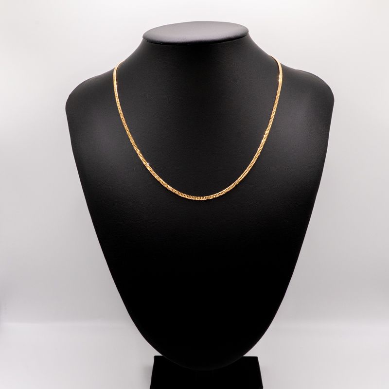 仕上げ K 18 18金 喜平ネックレス 6面カットダブル 45 cm 9 2 g 造幣局刻印あり ホールマーク