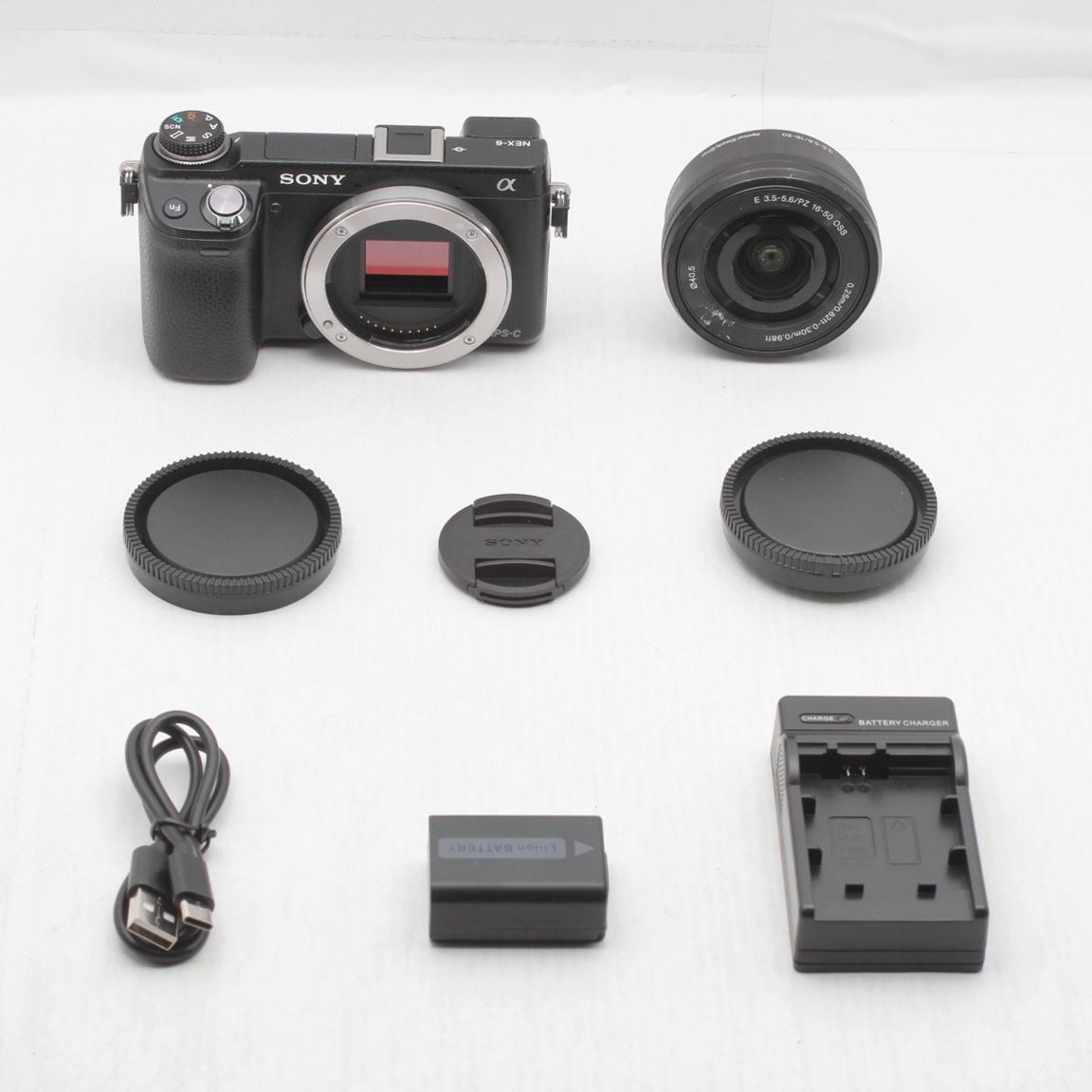 SONY ソニー ミラーレス一眼カメラ NEX 6 ズームレンズキット ブラック JS 129 00773