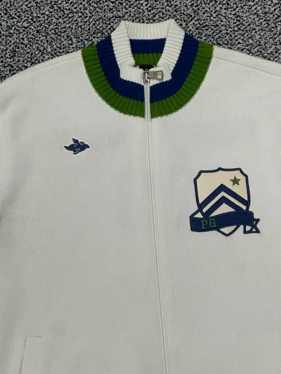 パーリーゲイツ メンズ100 ゴルフ 白 ニット ジップアップ