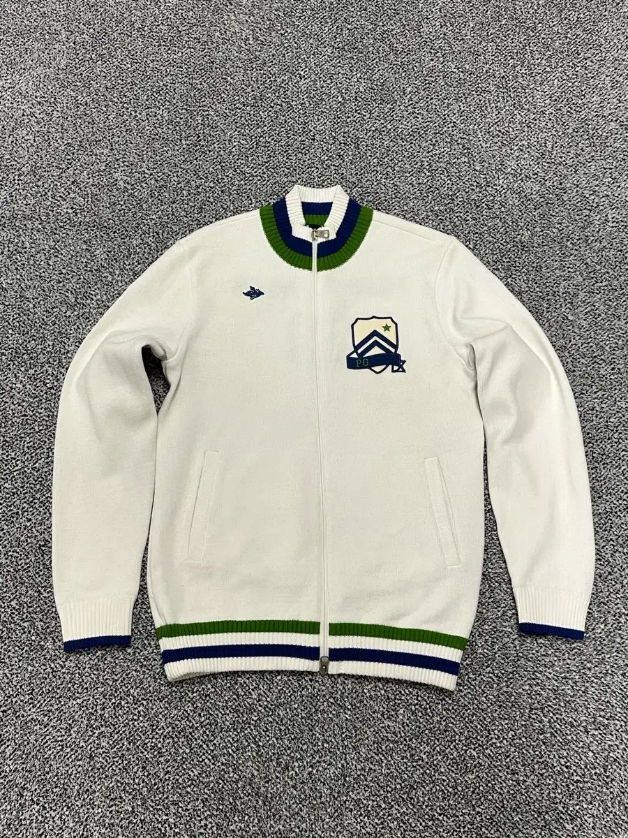 パーリーゲイツ メンズ100 ゴルフ 白 ニット ジップアップ