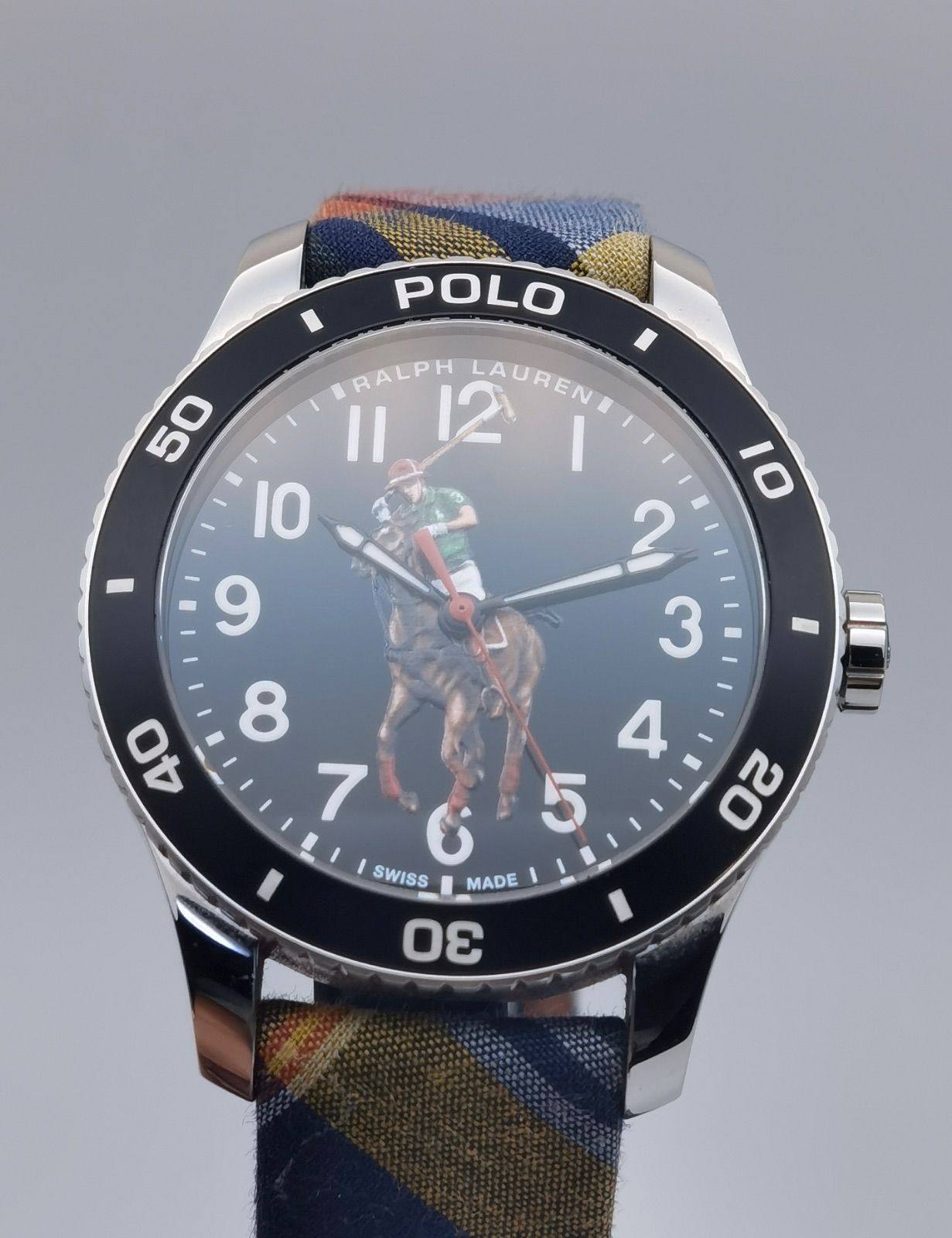 き ラルフローレン RALPH LAUREN ポロウォッチ POLO SS 黒 ブラック文字盤 メンズ 自動巻き 腕時計