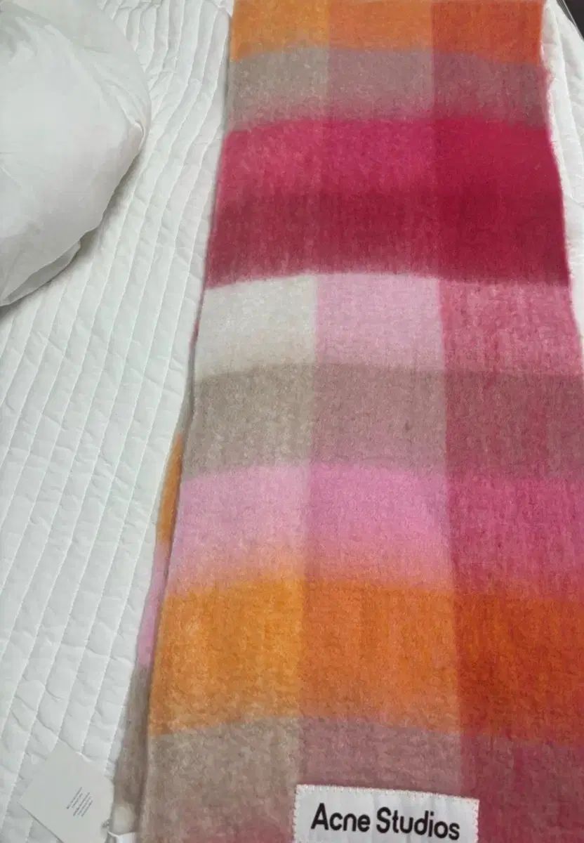 Acne Studios アクネストゥディオズ チェック マフラー オレンジ ピンク