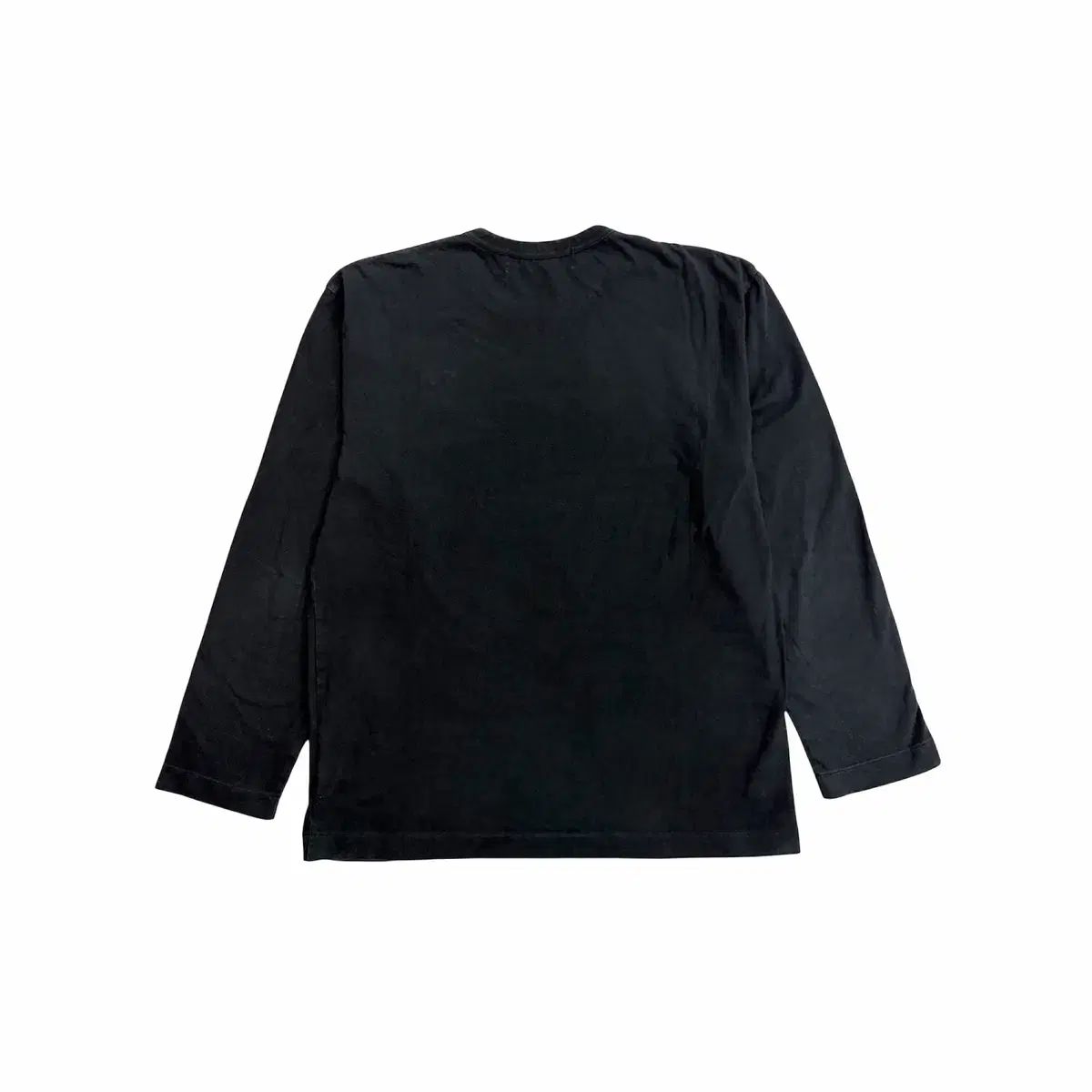 コム デ ギャルソン レッド ワッペン ブラック ロングスリーブ Tシャツ XL