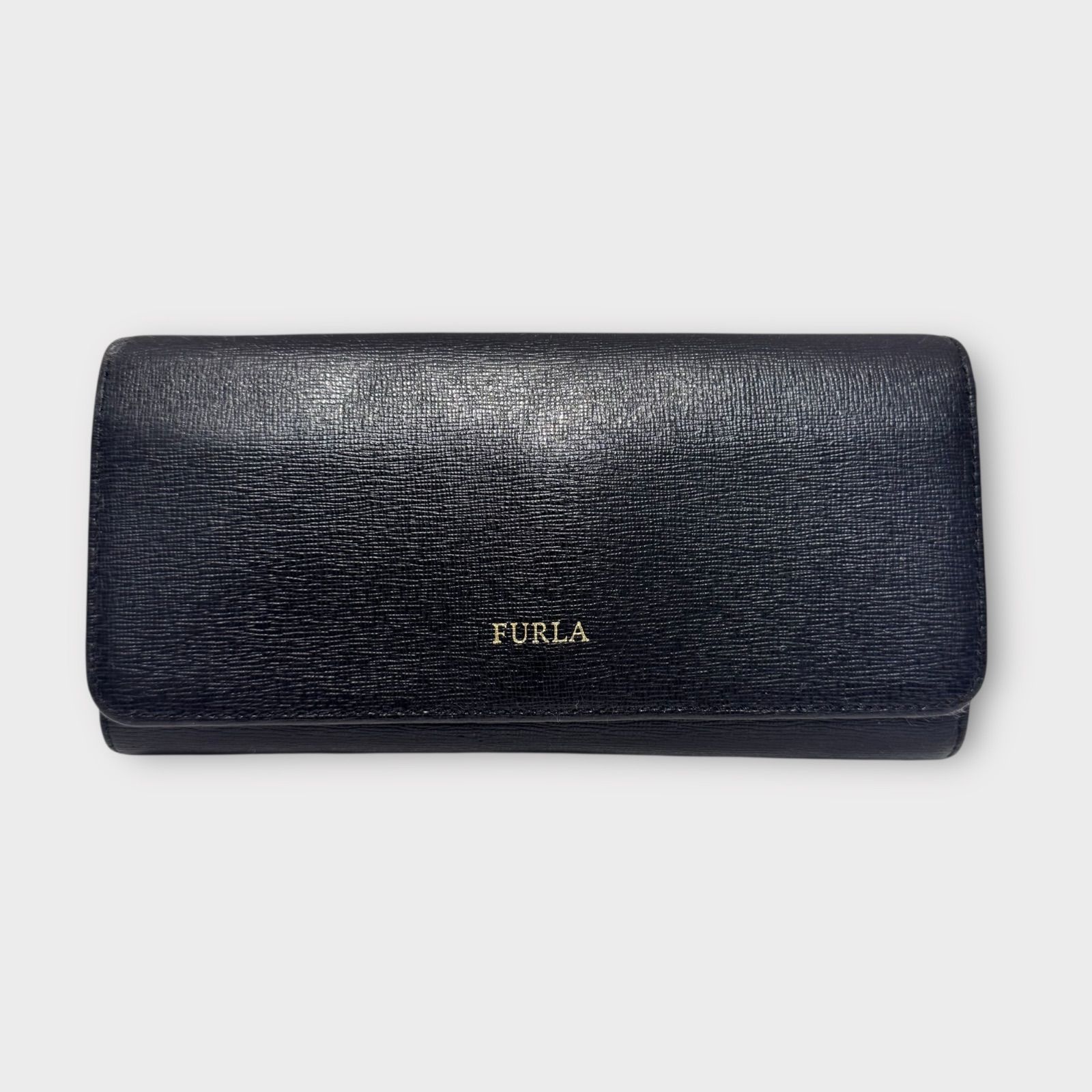 レディース 美品！FURLA フルラ レザー 二つ折り 長財布 ロング 