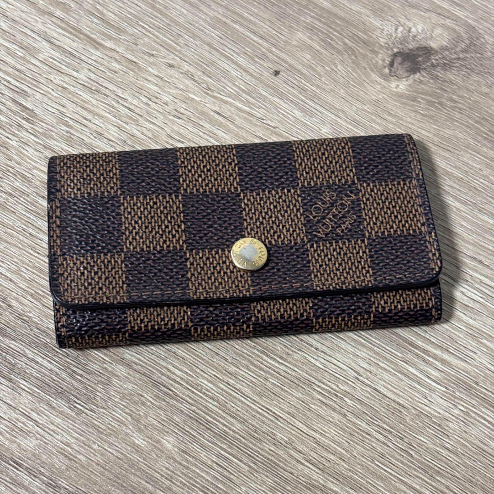 Louis Vuitton ダミエ ブラック レザー キーケース LOUIS VUITTON ルイヴィトン ダミエ 4連キーケース メンズ レディース