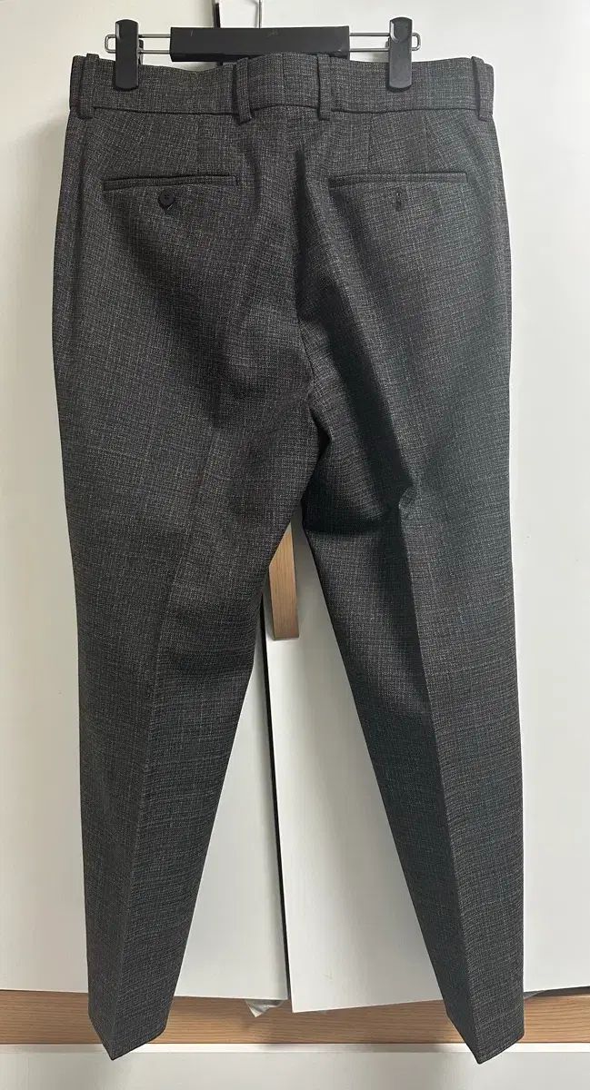 50 ウーヨンミ 21 fw グレー チェック ウール スリム セットアップ パンツ 春コーデ ハイネック