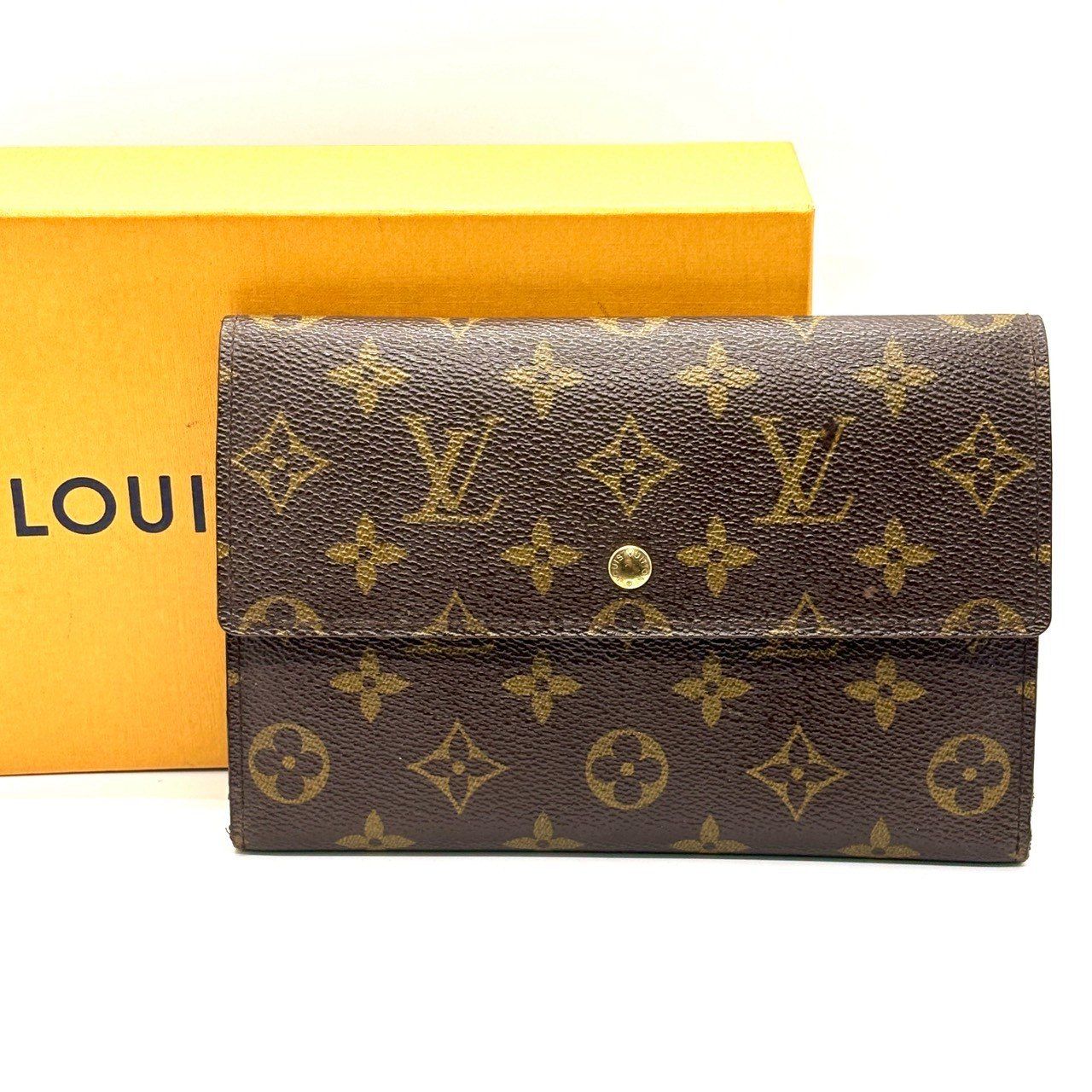 ✨美品✨ ルイヴィトン ポシェット パスポール 長財布 三つ折り モノグラム 上美品】ルイヴィトンポシェットパスポールモノグラム折り財布三つ折り茶