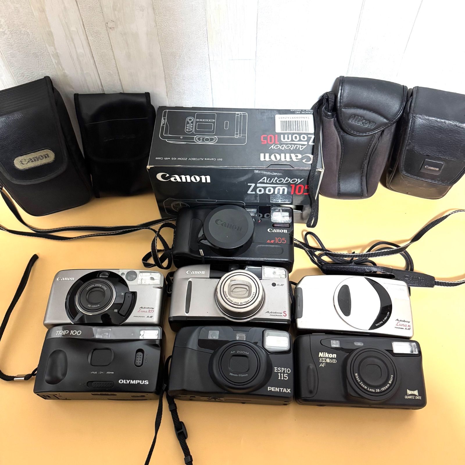 7点まとめ売り Canon |Nikon |PENTAX |OLYMPUS コンパクトフィルムカメラ Autoboy Luna XL 105 ZOOM 500 AF 等 | 品 ＃3640