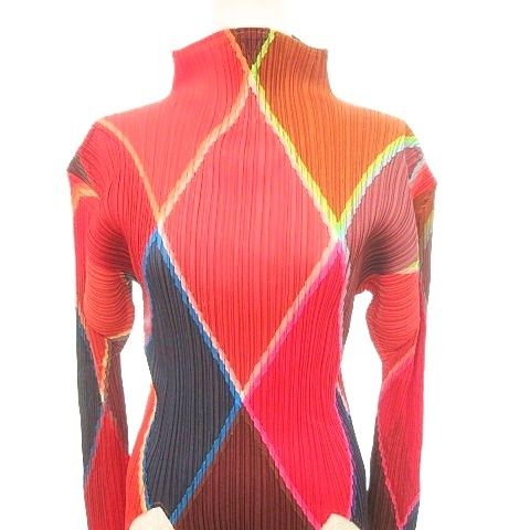 プリーツプリーズ PLEATS PLEASE 美品 ひし形 カラフル スリット