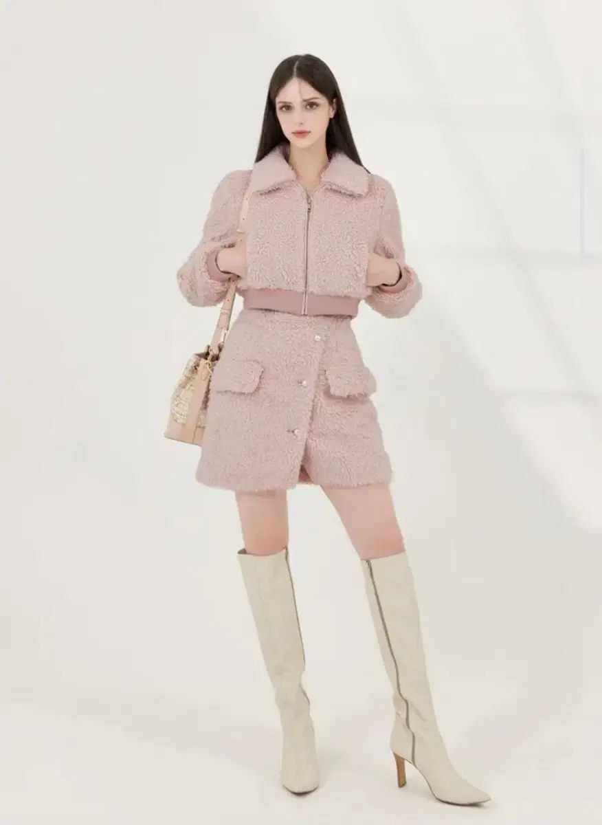 GRACE U グレースユー フリース シープスキン Teddy テディ セットアップ ピンク