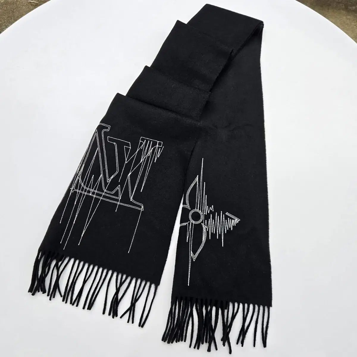 ルイヴィトン LVスティッチ カシミア マフラー M 77981