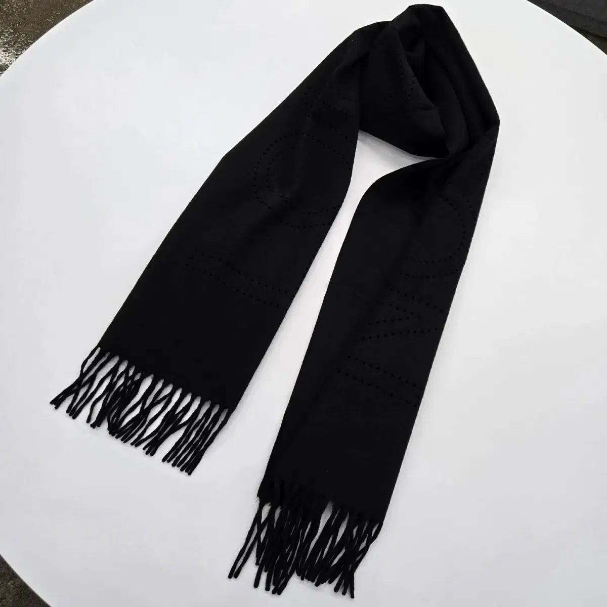 Louis Vuitton ルイヴィトン レタリング エンブロイダリー カシミア マフラー ストール