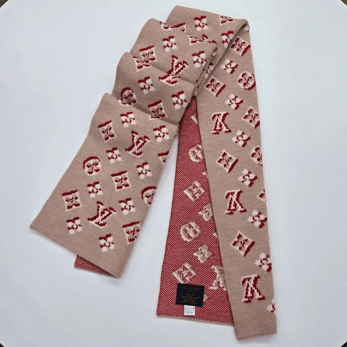 20 FW ルイヴィトン LV モノグラム ニット マフラー M 76446