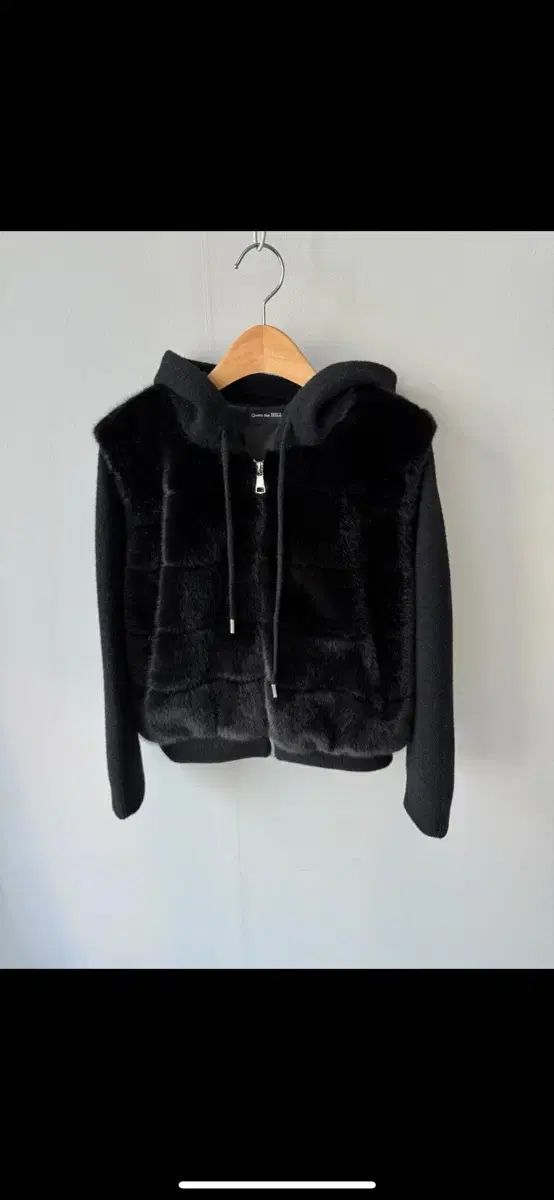 フードカシミア ファージップアップアウター レディース 冬 コート ジップアップ QUEEN