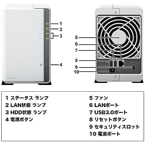 Synology NASキット 2ベイ DS 223 j G ガイドブック付 クアッドコアCPU搭載 1 GBメモリ搭載 ライトユーザー向け フィールドレイク取扱品 電話サポート対応品 DiskStationp 37 f 95 efe