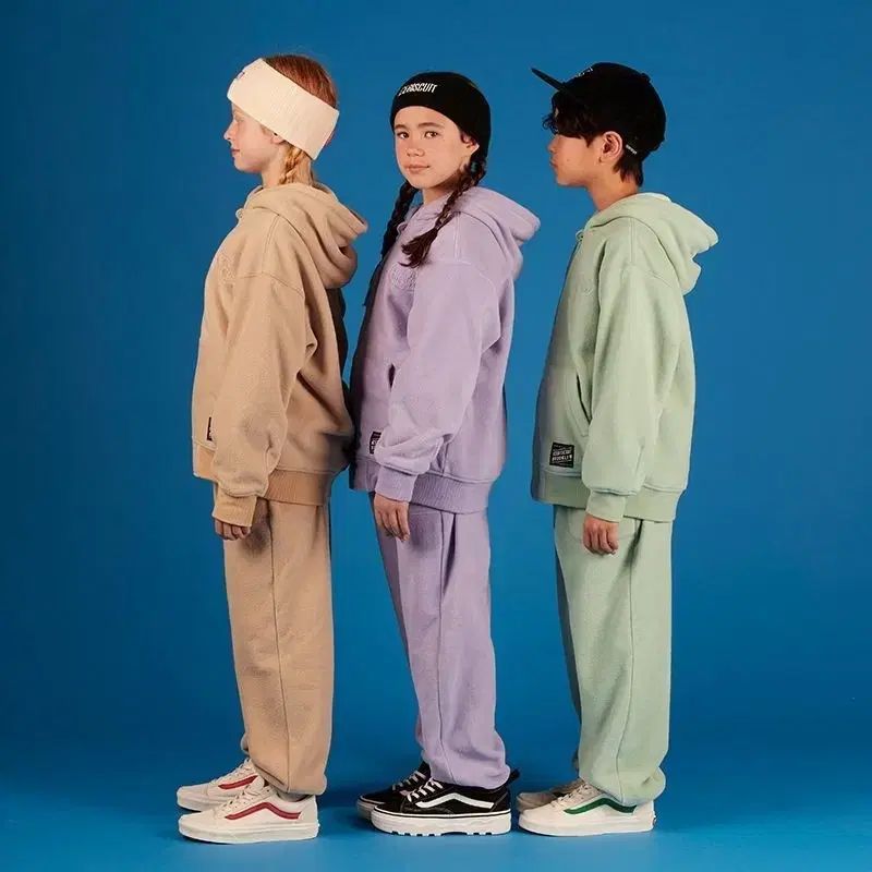 アイスビスケット キッズ シンボルロゴ フリース フーディー ジップアップ スーツ