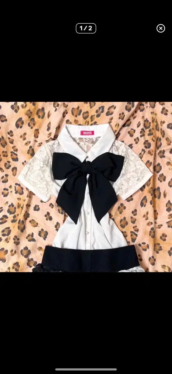 MA RS マズ 검흰 レース リボン ティアード セットアップ ピンター ロマンティックギャル