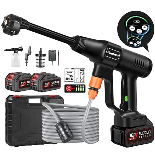 高圧洗浄機 コードレス 充電式 2025新登場強化版 バッテリー 監修 20000 mAh 8 MPa マキタバッテリー互換 PSE認証済み 噴射距離13 M LCD残量表示 750 W自吸式 6 in 1ノズル 360° フォー 59024 ef 4