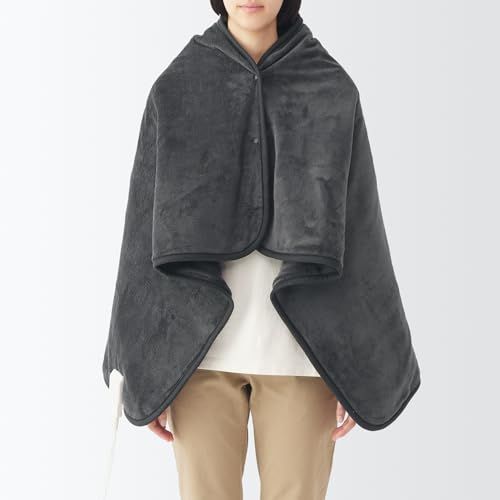 無印 羽織れる電気ブランケット チャコール 幅130×奥行80 cm MJ- cf 3761 a 5