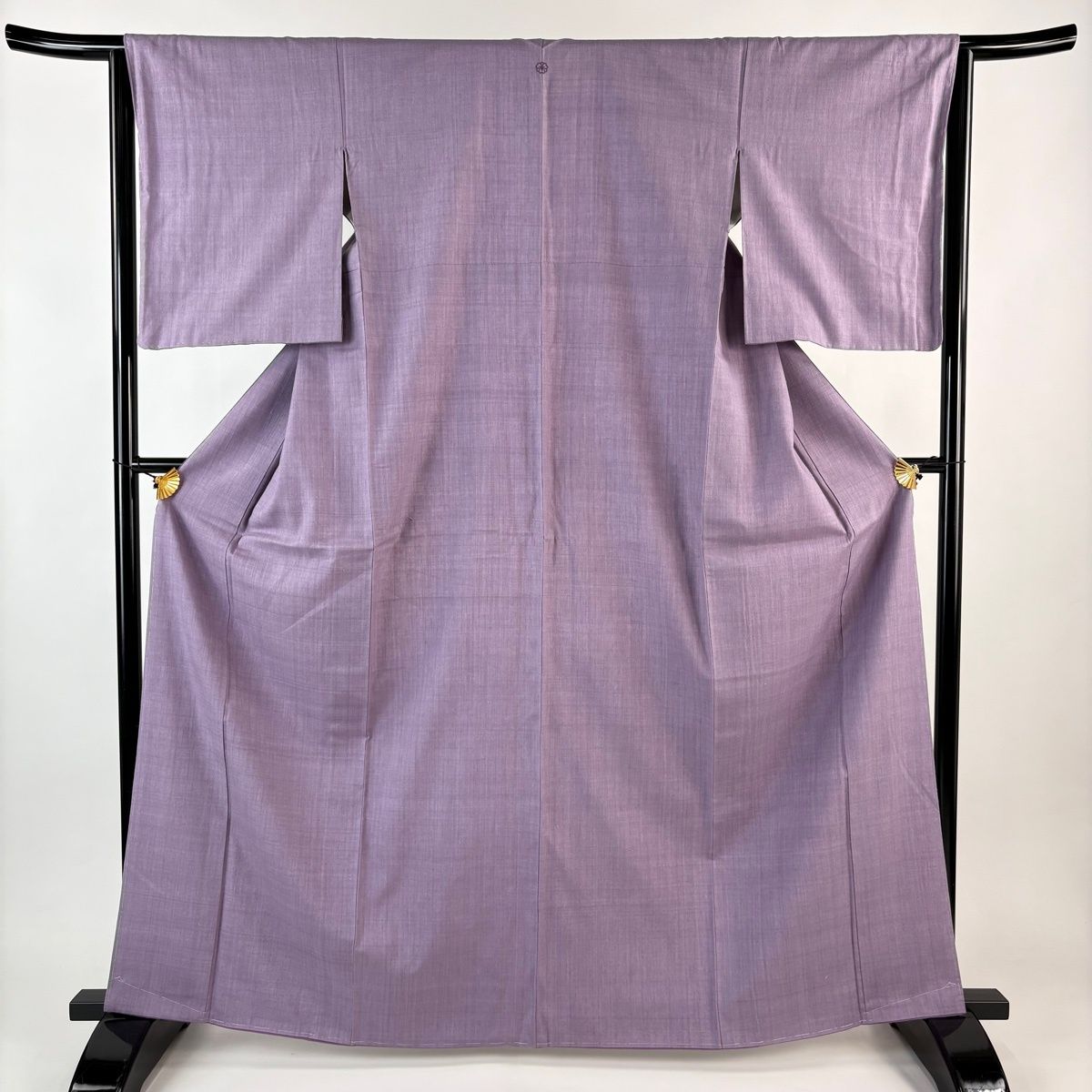紬 身丈164.5cm 裄丈64cm 正絹 名品 【中古】 美品】 紬 身丈164.5cm 裄丈64.5cm M 袷 やまと 証紙あり 紫 正絹 秀品