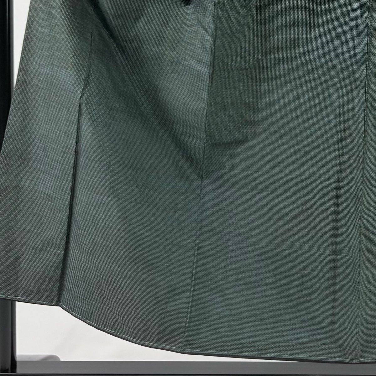 男着物 身丈153 cm 裄丈67 5 L 袷 アンサンブル 紬 幾何学 緑 正絹 秀品