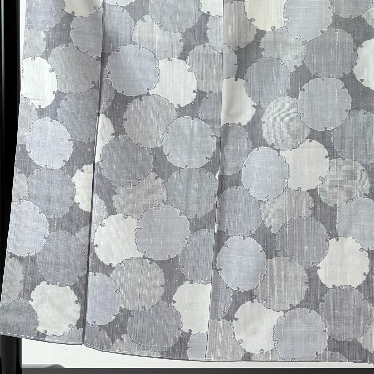 紬 身丈156 cm 裄丈63 S 袷 雪輪 灰紫 正絹 秀品