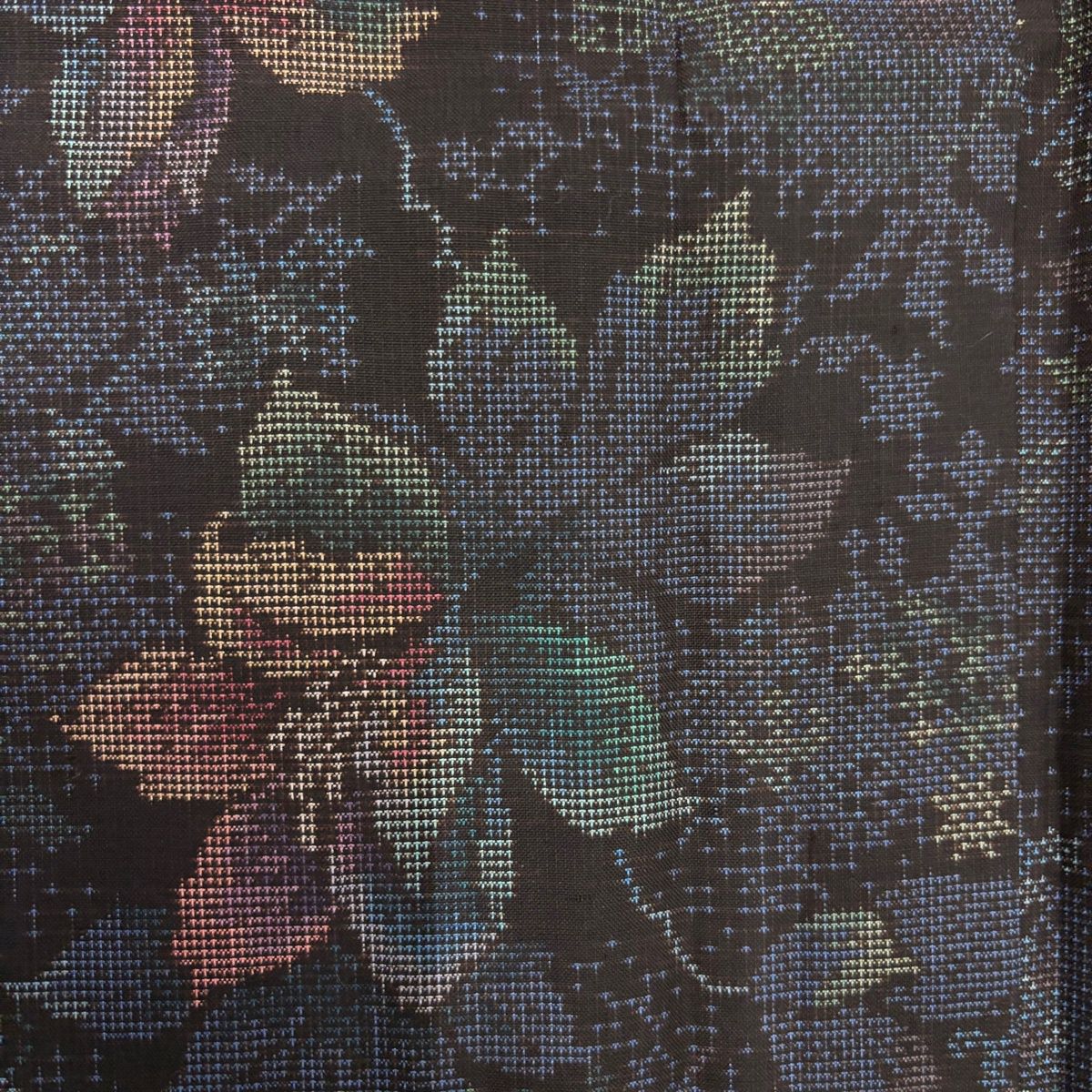 大島紬 身丈163.5cm 裄丈62.5cm S 袷 純泥染 証紙 草花 紺色 正絹 秀品 大島紬 身丈163.5cm 裄丈62.5cm S 袷 純泥染 証紙 草花 紺色 正絹 秀品