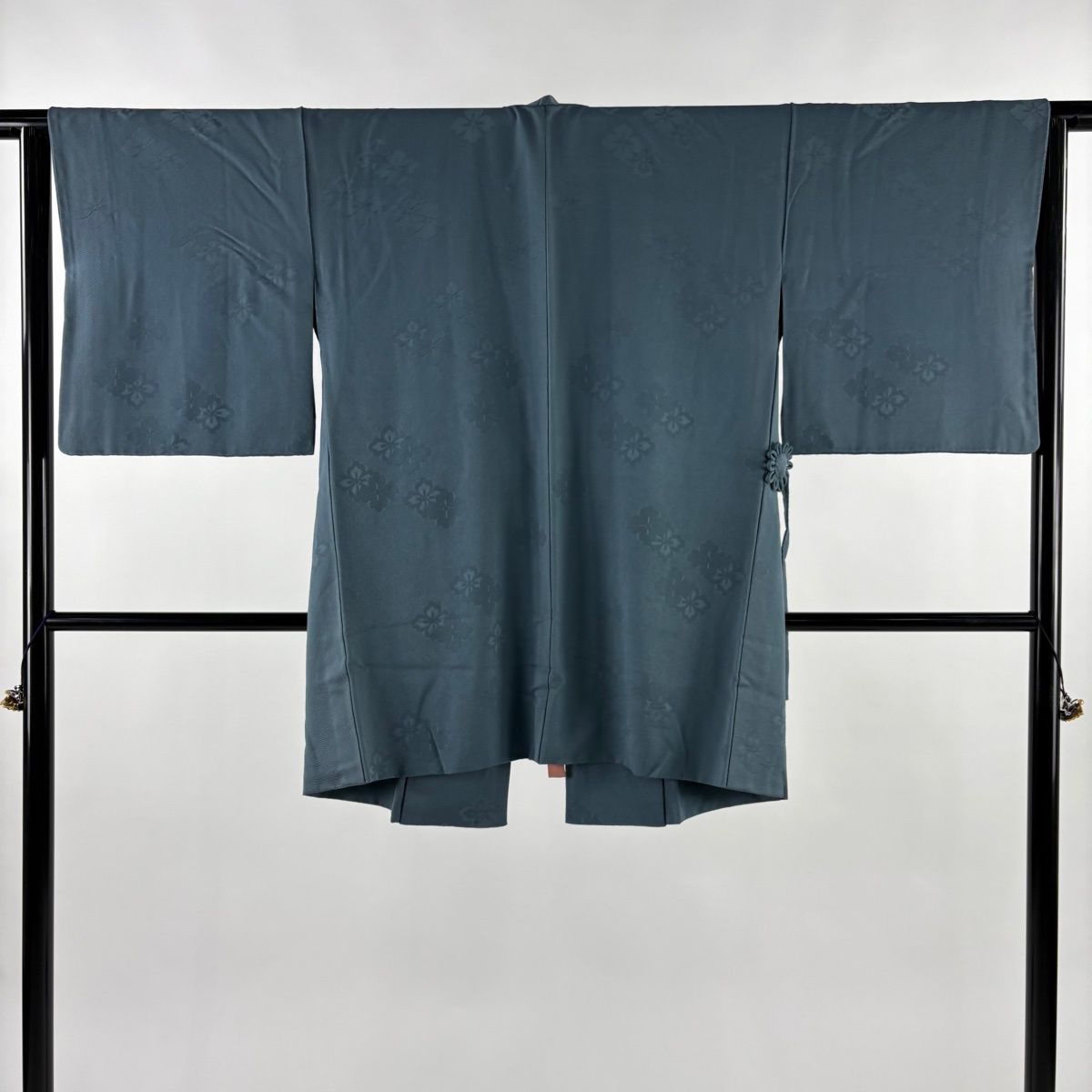 道中着 身丈88 cm 裄丈62 5 S 和装コート 青灰色 正絹 秀品