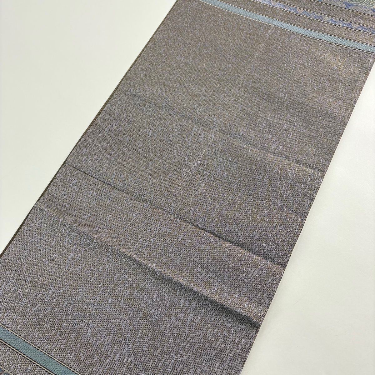 ★未使用　ヒツジのいらない枕　-極柔-　ブラックレーベル枕カバー付き 美品】 袋帯 秀品 亀甲 荒磯 箔 灰紫 お太鼓柄 正絹 【】