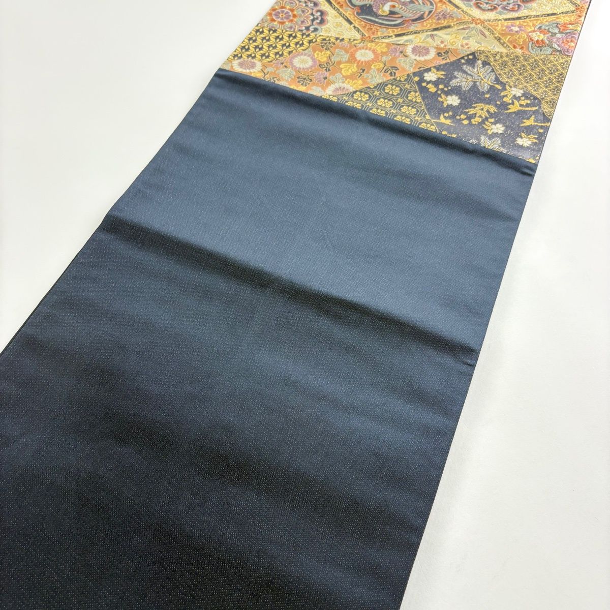 袋帯 秀品 格天井 花鳥 金銀糸 箔 濃紺 六通 正絹 【中古】 - メルカリ