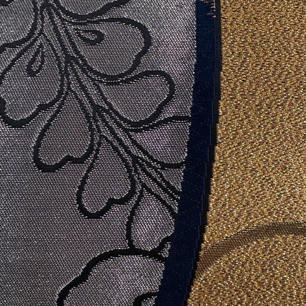 袋帯 秀品 梅 波 金銀糸 箔 赤茶 六通 正絹